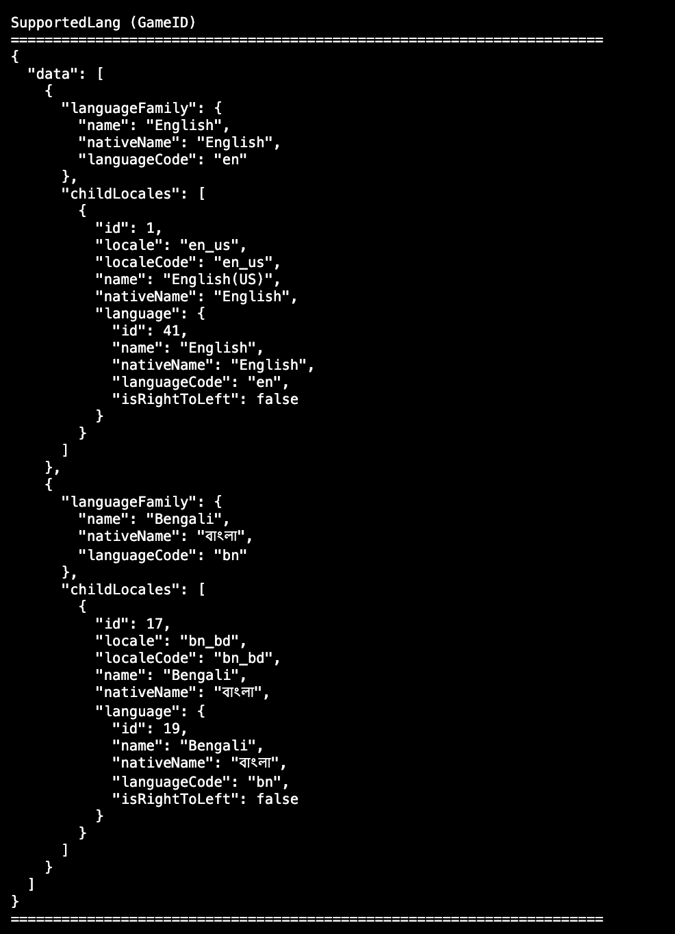 Localization Data Found!